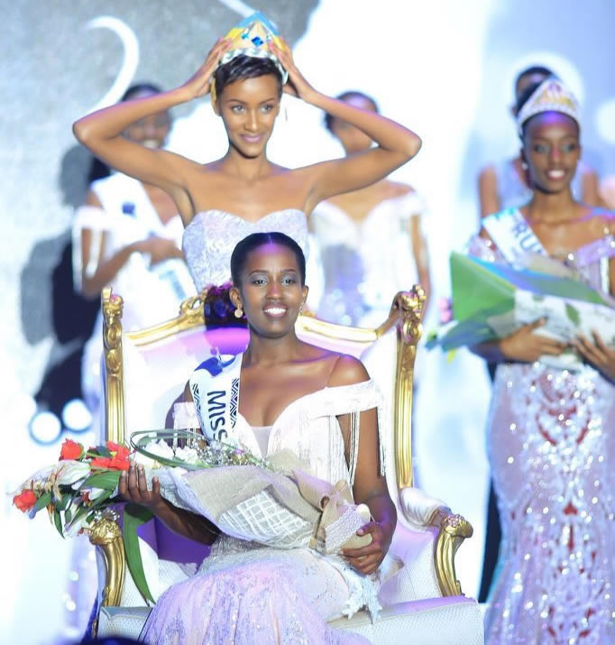 Miss Rwanda 2018 with 2nd and 3rd runners-up